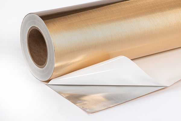 PCS-Brushed Gold Chrome Metallic with Permanent Adhesive (#PCS2GB)