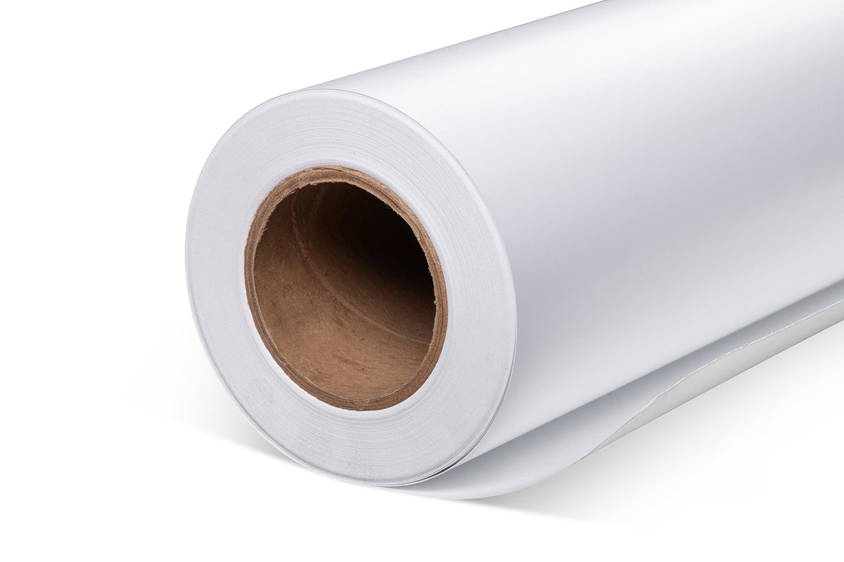6.0mil Matte White Semi-Rigid Calendered Vinyl with Permanent Adhesive (3 yr) (#PCS23)