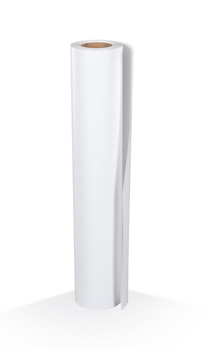 6.0mil Matte White Semi-Rigid Calendered Vinyl with Permanent Adhesive (3 yr) (#PCS23)