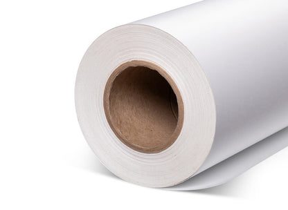PCS-3.4mil Matte White Calendered Vinyl with Gray Permanent Air-Egress Adhesive (#991)