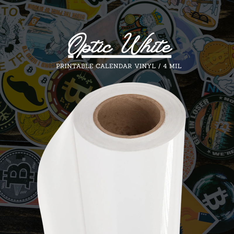 Optic white 8 Mil Vinyl Printable Vinyl Sample
